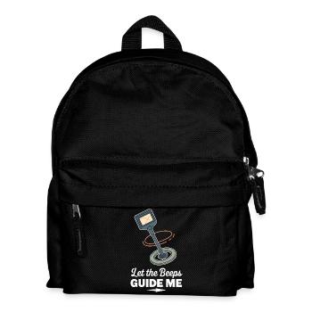 Introverted metal detector hobbyist - Kids' Backpack - black - Front