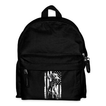 Patriotisches Windhundporträt - Kinder Rucksack - Schwarz - Vorne