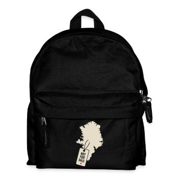 Protest gegen Grönland nicht zum Verkauf stehende Souveränität - Kinder Rucksack - Schwarz - Vorne