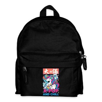 Cute Unicorn K-Pop And Chill Korean Music Anime - Kids' Backpack - black - Front