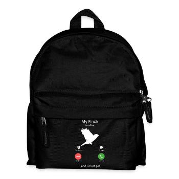 Mon Frinsonnier appelle et je dois y aller Oiseau Design - Sac à dos Enfant - noir - Devant