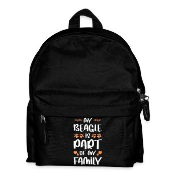 Mein Beagle – Teil der Familie - Kinder Rucksack - Schwarz - Vorne