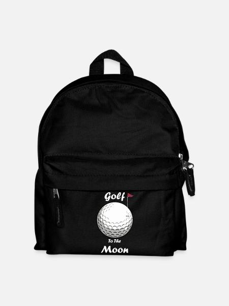 Golf To The Moon - Kids' Backpack - black