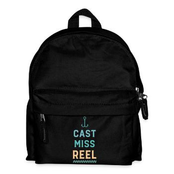 Anker und Wellen werfen Miss Reel - Kinder Rucksack - Schwarz - Vorne