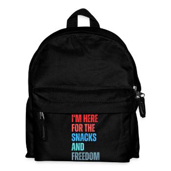 Slogan du plaisir de grignoter et liberté - Sac à dos Enfant - noir - Devant