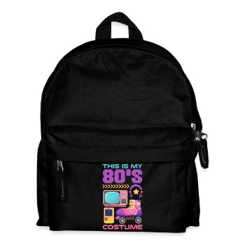 Retour rétro au design vintage des années 80 - Sac à dos Enfant - noir - Devant