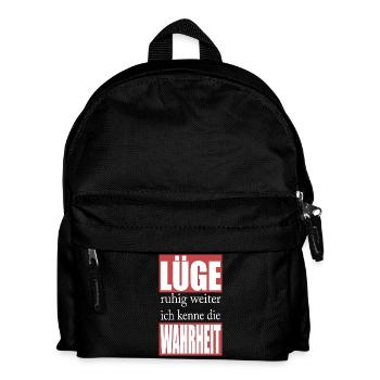 Vérité vs. mensonge dans la conception des blocs rouges - Sac à dos Enfant - noir - Devant