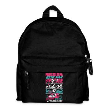 Mission Best Man Epic Weekend - Kids' Backpack - black - Front