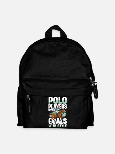 Polo Players Hitting Goals With Style - Kinder Rucksack - Schwarz