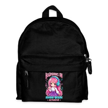 Anime et musique Chibi - Sac à dos Enfant - noir - Devant