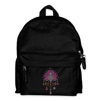 Spirituality Meditation Sacred Geometry Lotus - Kids' Backpack - black - Front