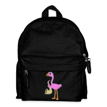Flamingo Musician Saxophone Music - Kids' Backpack - black - Front