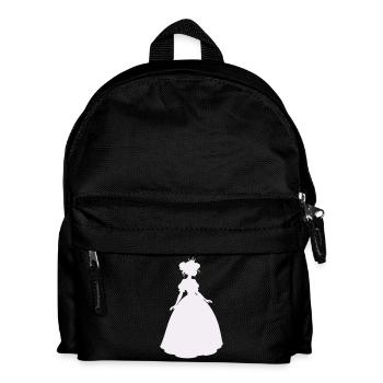 Princess silhouette in ball gown - Kids' Backpack - black - Front