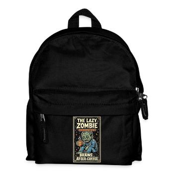 Lazy Zombie Monday Coffee Humor - Kids' Backpack - black - Front