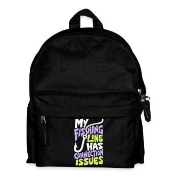 Angeln – My Fishing Line Has Connection Issues - Kinder Rucksack - Schwarz - Vorne