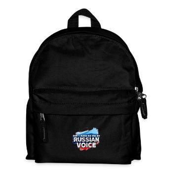 Zwinge mich nicht, meine russische Stimme zu benutzen - Kinder Rucksack - Schwarz - Vorne