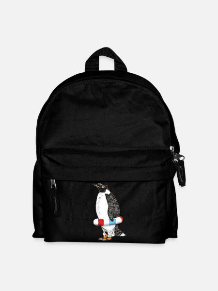 PENGUIN WAITS FOR SUMMER - Kids' Backpack - black