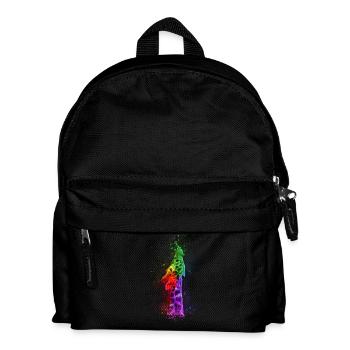 Multicolour Giraffe - Kids' Backpack - black - Front