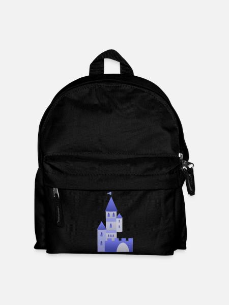 Burg Ritter Schloss Türme Festung Ritterburg Mauer - Kinder Rucksack - Schwarz
