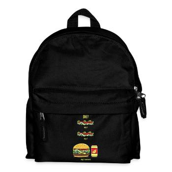 Diät lustig witzig abnehmen Geschenk Geburtstag - Kinder Rucksack - Schwarz - Vorne