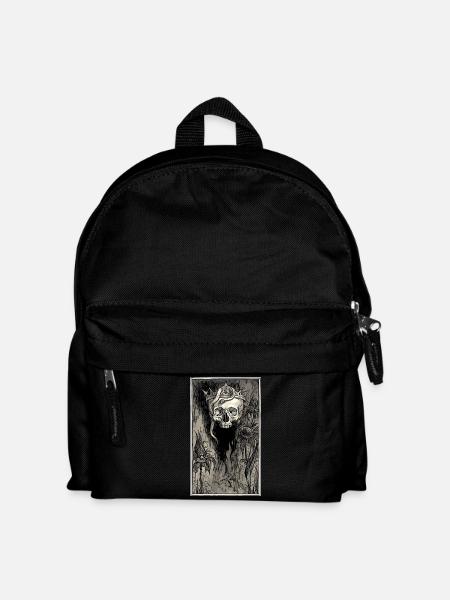Skull with crown and snake - Kids' Backpack - black
