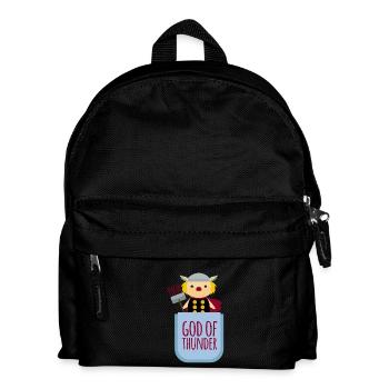 Thor Donnergott God of Thunder Brusttasche Baby - Kinder Rucksack - Schwarz - Vorne