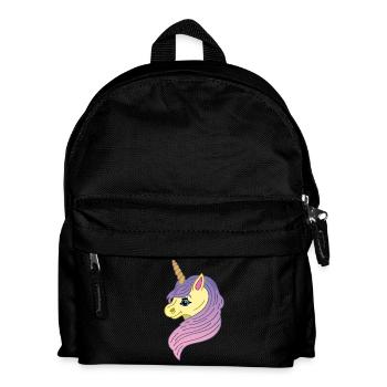 Licorne manga kawaii - Sac à dos Enfant - noir - Devant