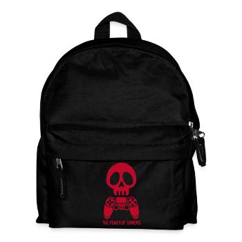 Die Macht der Spieler (Rot) - Kinder Rucksack - Schwarz - Vorne