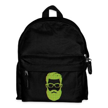 Bärtig Männlichkeit Bart Bartfrisur Haare - Kinder Rucksack - Schwarz - Vorne