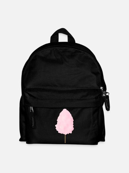flauschige rosafarbene Zuckerwatte - Kinder Rucksack - Schwarz