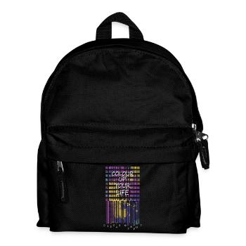 Bring Farbe in dein Leben - Kinder Rucksack - Schwarz - Vorne