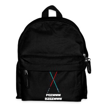 peewww bzeewww funny lightsaber lightsword design - Kids' Backpack - black - Front