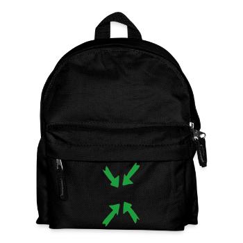 green in focus - Kids' Backpack - black - Front