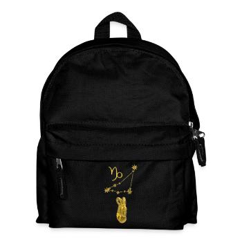 Constellation Capricorn 3D, gold - Kids' Backpack - black - Front