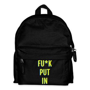 Provocative neon text graphics - Kids' Backpack - black - Front