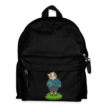 Eule Sekretärin Brille Büro - Kinder Rucksack - Schwarz - Vorne