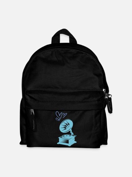 Music Gramophone Retro - Kids' Backpack - black