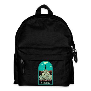 Cross of the Summit of the Pieu, Vercors: Sacred Nature - Kids' Backpack - black - Front