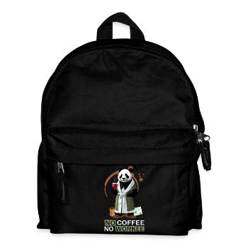 Panda in bathrobe - Kids' Backpack - black - Front