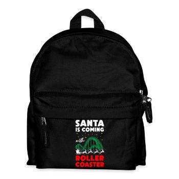 Santa is Coming with Roller Coaster - Kids' Backpack - black - Front