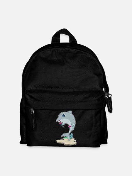 Delfin Dart Dartpfeil - Kinder Rucksack - Schwarz