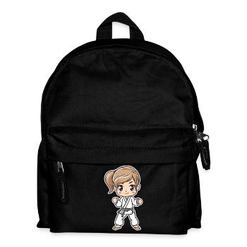 Karate Girl Comic - Kids' Backpack - black - Front