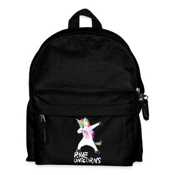 Logo Rave Licornes Texte blanc - Sac à dos Enfant - noir - Devant