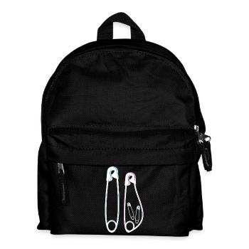 Announcement baby bump pregnancy twins - Kids' Backpack - black - Front