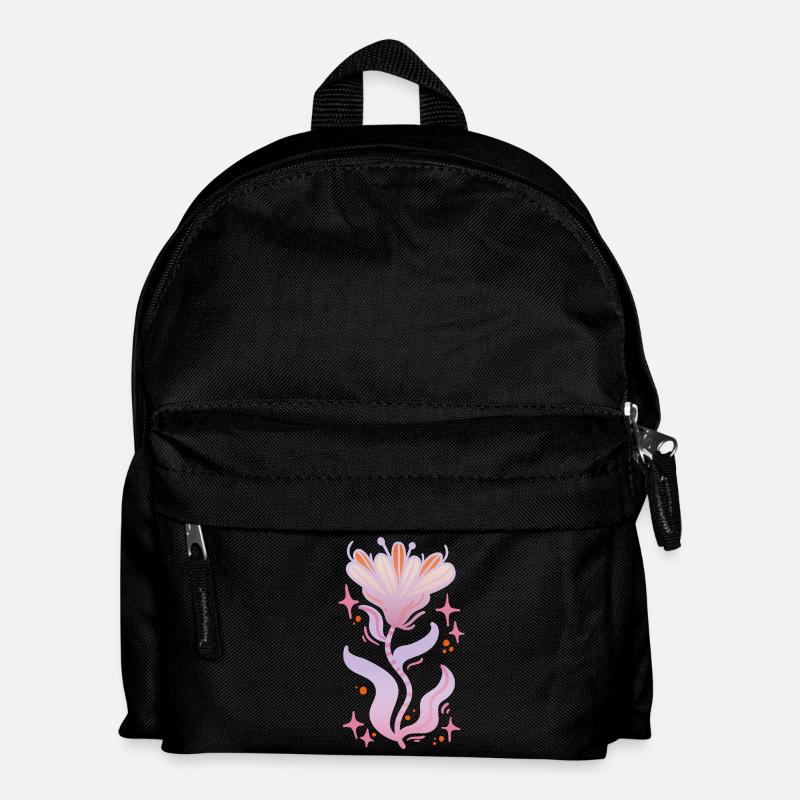 Verträumte Fantasieblume - Kinder Rucksack - Schwarz