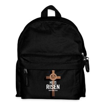 Christliche Botschaft Er Auferstanden - Kinder Rucksack - Schwarz - Vorne