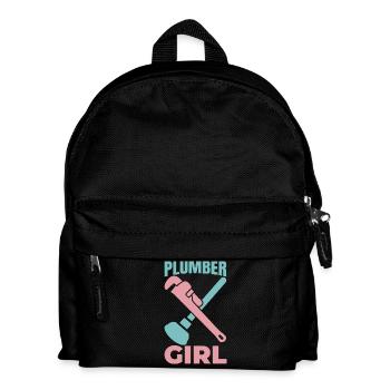 Klempner Mädel - Kinder Rucksack - Schwarz - Vorne