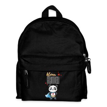 Little Brother Panda Superhero - Kids' Backpack - black - Front