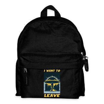 I Want To Leave Humour Burn Out & Escape - Kids' Backpack - black - Front
