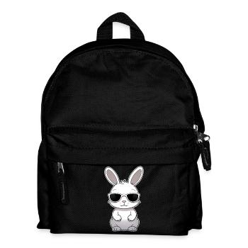 Cooler Hase mit Sonnenbrille - Kinder Rucksack - Schwarz - Vorne